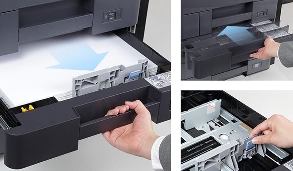 copy machine sliding paper drawer